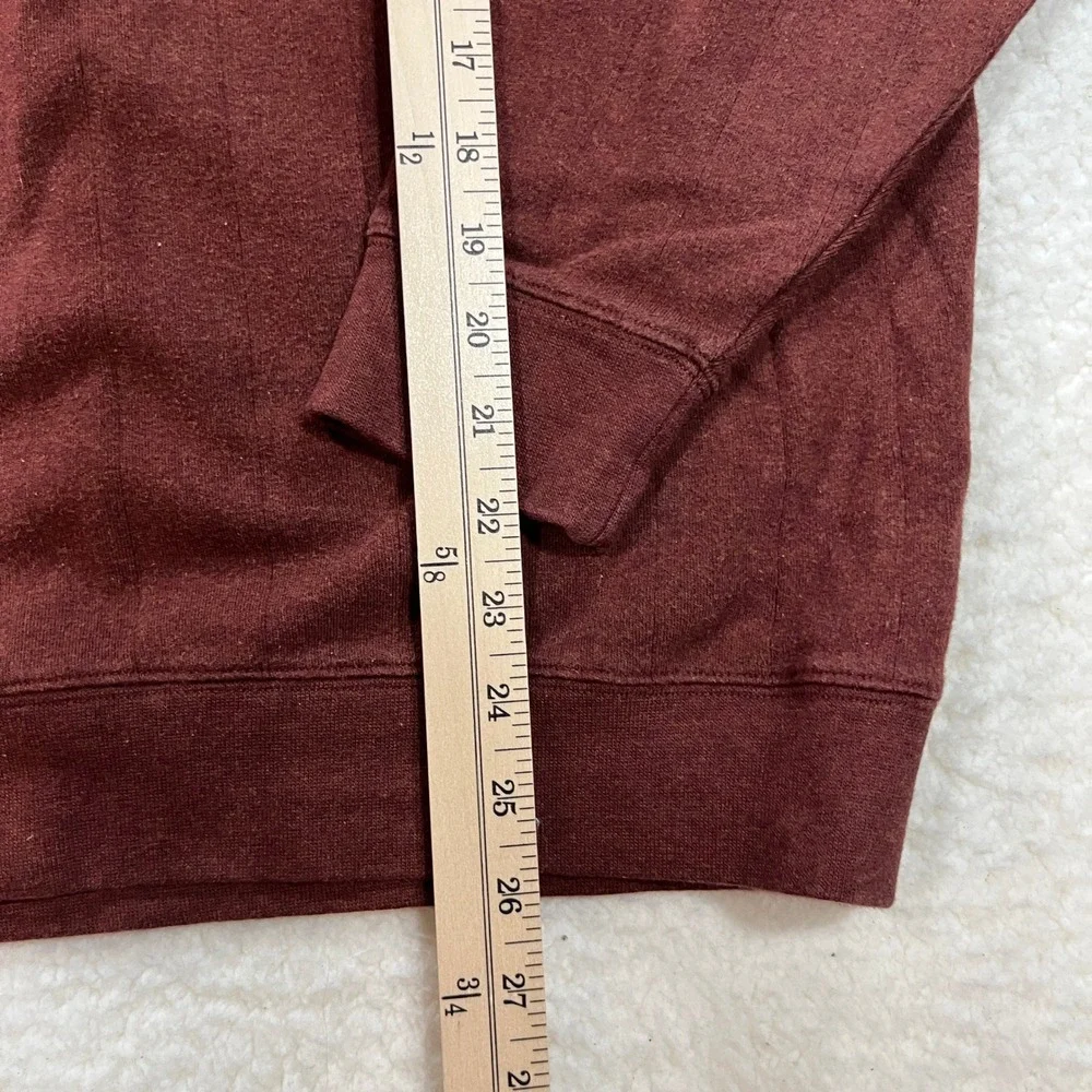 Turnbury Quarter Zip Pullover Mens Medium Burgundy Cotton Ribbed Mock Neck 7429